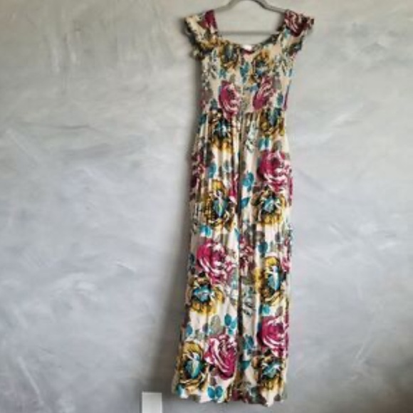 Land of Gypsies Floral Wide Leg Jumpsuit Women’s Size XL - Picture 9 of 11